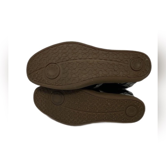 Coach Women's Alara Signature Print Brown Suede Wedged Heeled Boots Size 9.5M - Picture 5 of 7